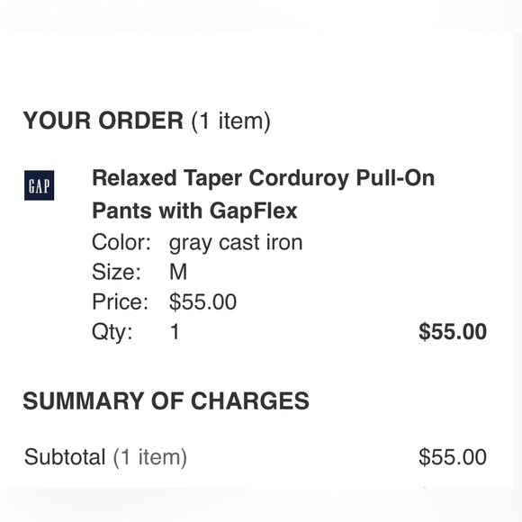 GAP Men’s Corduroy Pants - Dark Gray - Picture 11 of 11